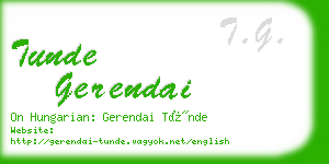 tunde gerendai business card